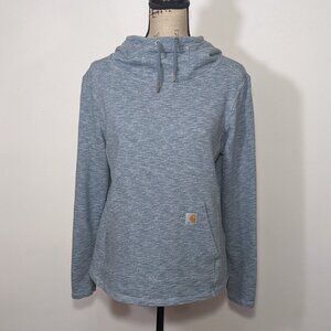Carhartt Hoodie Pullover Sweatshirt Heather Blue Womens M Medium